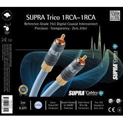 Supra TRICO 1RCA-1RCA DIGITAL 2M – Cavo Digitale Coassiale S/PDIF 75 Ohm Supra TRICO 1RCA-1RCA DIGITAL 2M – Cavo Digitale Coassiale S/PDIF 75 Ohm
