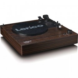 Lenco LS-200 – Giradischi Bluetooth 5.2 con Diffusori Stereo in MDF e Audio-Technica AT3600