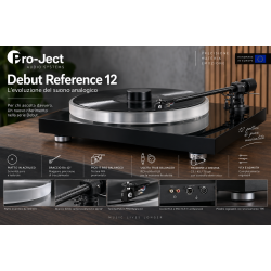 Pro-Ject Debut Reference 12 – Giradischi Hi-Fi con Braccio da 12” e Pick it PRO Balanced