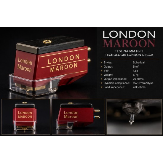 London Maroon – Testina MM Hi-Fi per Giradischi