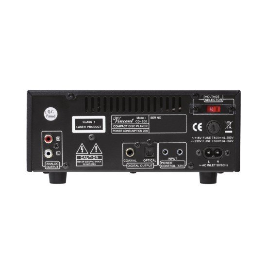 Vincent CD-200 – Lettore CD Ibrido Valvolare 24 bit/192 kHz
