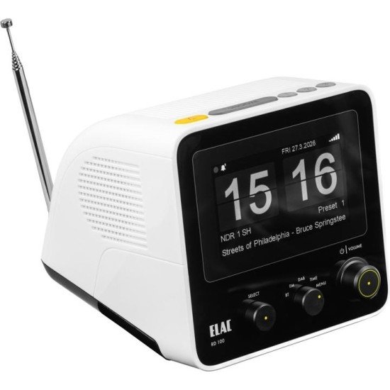 ELAC RD 100 – Radio DAB+ FM Bluetooth con Radiosveglia ELAC RD 100 – Radio DAB+ FM Bluetooth con Radiosveglia