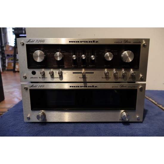 Marantz Model 140 + Marantz Model 3200 – Finale di Potenza e Preamplificatore Stereo Vintage Hi-Fi